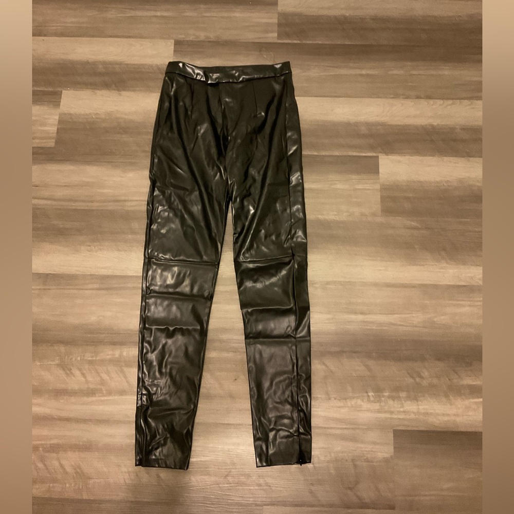 Black Leather Pants, Size Small.